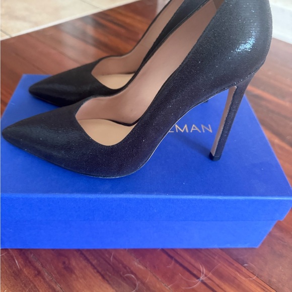 Stuart Weitzman Black Pointed Toe Heels - Picture 5 of 6